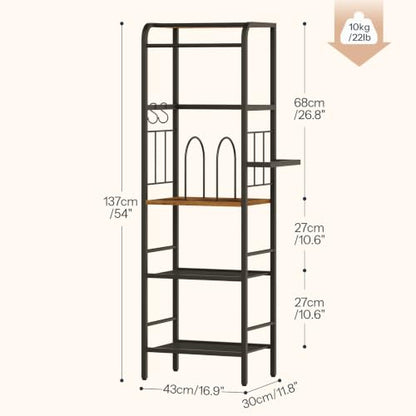 Freestanding Towel Rack with Storage Shelf for Bathroom