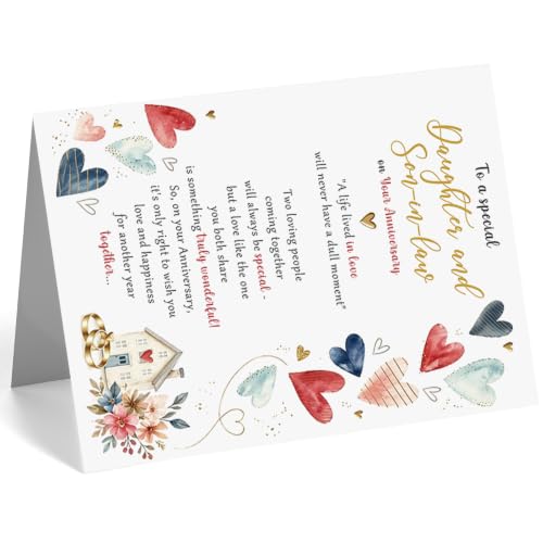 Anniversary Card for Daughter and Son-in-Law YYC-414 Wedding Gift