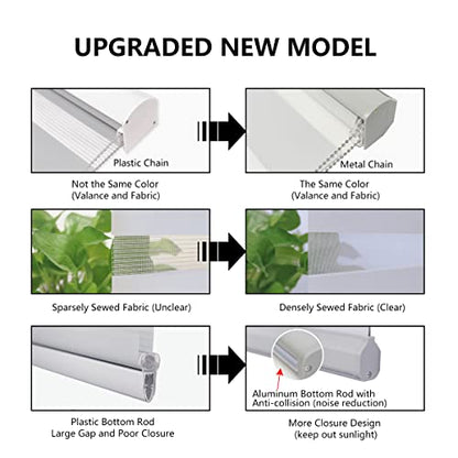 Persilux Custom Size Blackout Roller Window Shades Zebra Blinds Dual Layer Roller Sheer Shades (24" W X 72" H, Light Grey) Roller Blinds Light Control for Day and Night