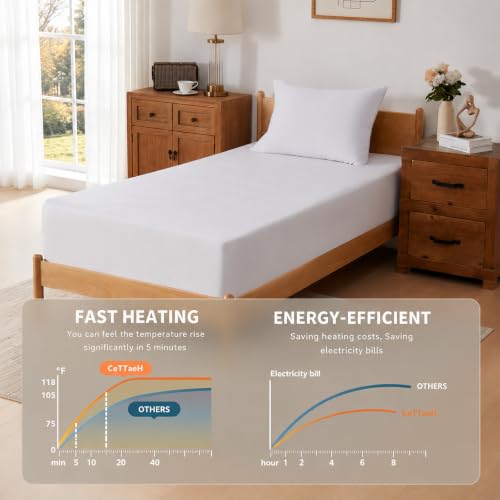 Full Size Electric Heated Mattress Pad with Fast Heating & Dual Control