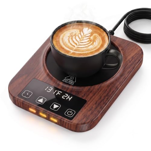 Electric Coffee Mug Warmer with 9 Temperature Settings Large Heating Plate Auto Shut Off