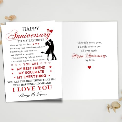 Romantic Anniversary Card Gift for Husband Wife BK-163 - Love Note Keepsake
