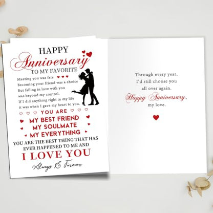 Romantic Anniversary Card Gift for Husband Wife BK-163 - Love Note Keepsake