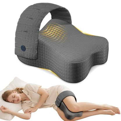 ROKAFU Large Grey Knee Pillow for Side Sleepers, Sciatica & Hip Support