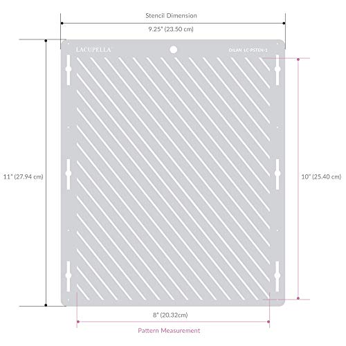 Lacupella Cake Baking Stencil - Seamless Delicate Pattern for Decorating Tall Double Barrel Cake to Use with Buttercream, Royal Icing, Ganache, Paint, Airbrush (CHEVI)