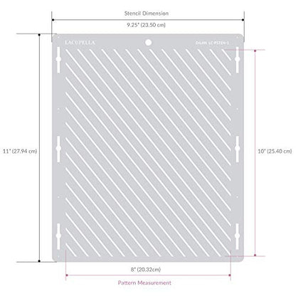 Lacupella Cake Baking Stencil - Seamless Delicate Pattern for Decorating Tall Double Barrel Cake to Use with Buttercream, Royal Icing, Ganache, Paint, Airbrush (CHEVI)