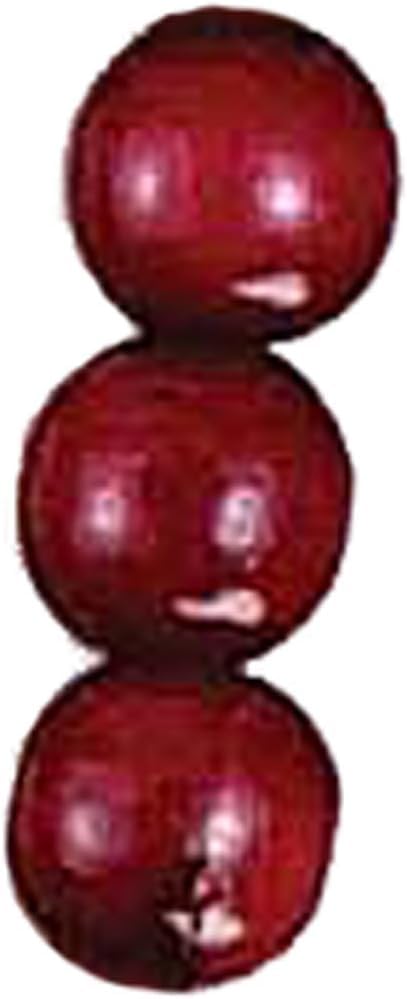 9-Foot Wood Beaded Burgundy Garland for Holiday Decor