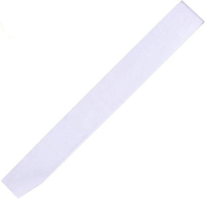 DJDZ 4 Pack White Satin Sashes | Customizable Party Accessories for Weddings & DIY Decor
