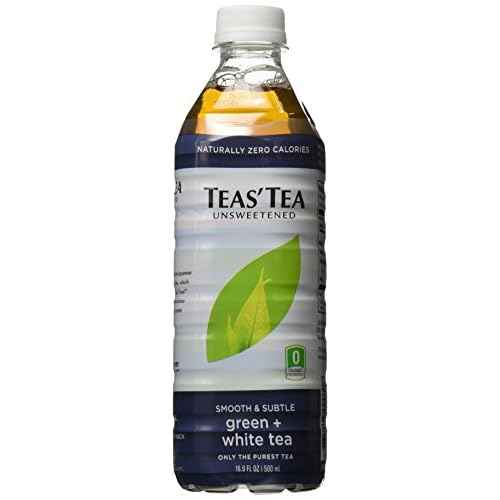 Teas' Tea Unsweetened Green + White, 16.9 Fl Oz (Pack of 12)
