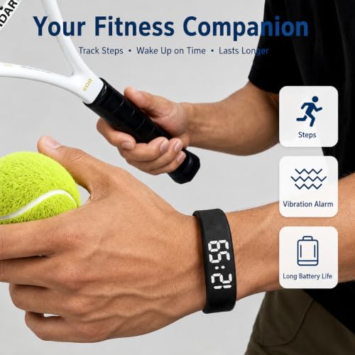 Vibrating Alarm Wristband with Activity Tracker for Heavy Sleepers