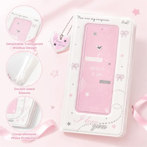 Photo Booth Book Album Holder with 40 Pockets for Photocards