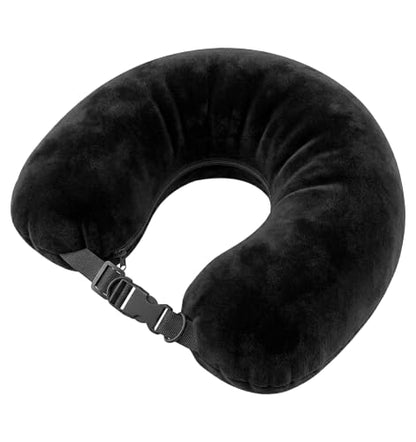 Stuffable Travel Neck Pillow - Adjustable, Space-Saving Support for Airplane & Car
