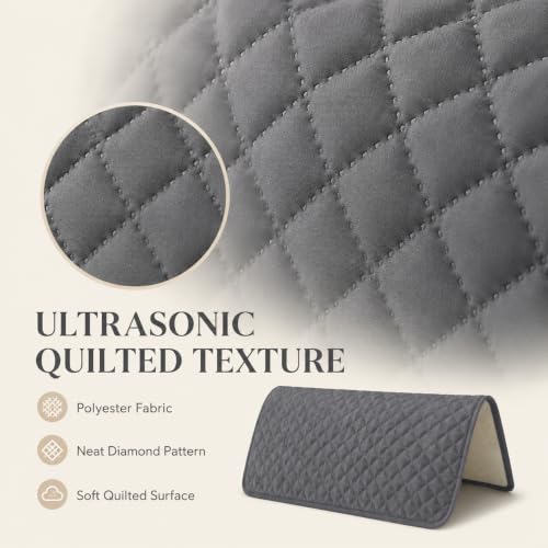 Coffee Headrest Cover for Recliners - Washable Quilted Furniture Protector
