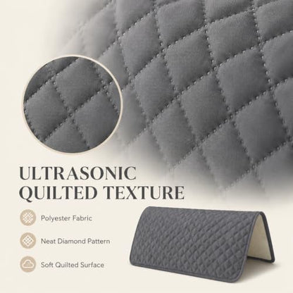 Coffee Headrest Cover for Recliners - Washable Quilted Furniture Protector
