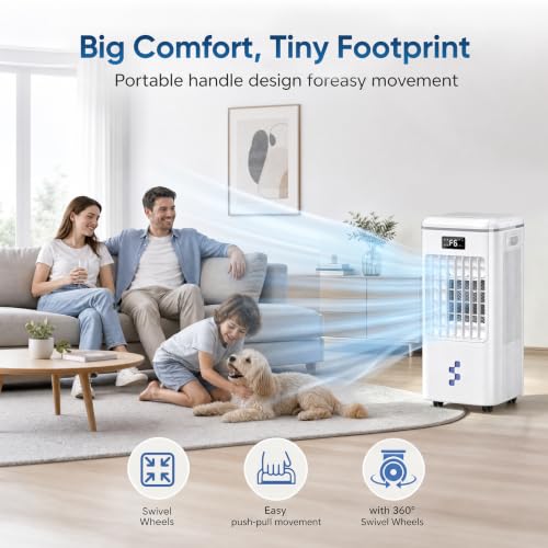 Windowless Portable Evaporative Air Cooler FK2508Y with Remote & 16Ft Control