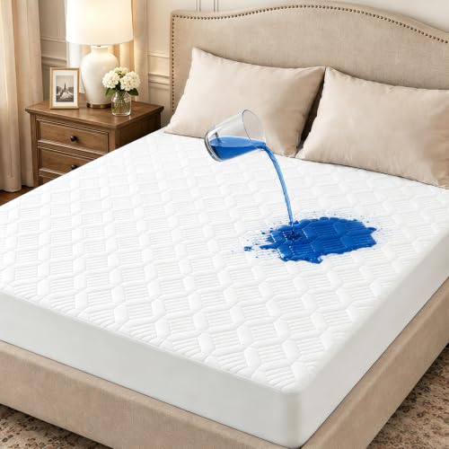 Full Size Waterproof Mattress Protector 54x75x18 Noiseless Breathable White