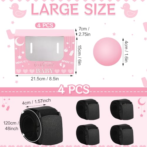 Pink Heart Baby Shower Swing Shaking Balls Activity Set - 4 Player Party Game