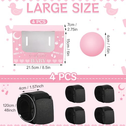 Pink Heart Baby Shower Swing Shaking Balls Activity Set - 4 Player Party Game
