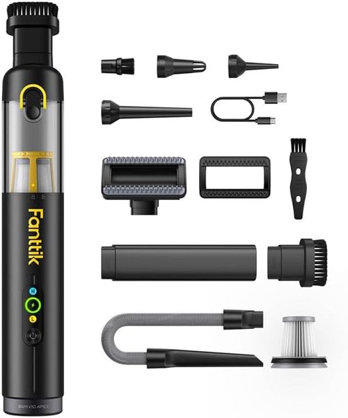 Fanttik V8 Apex Cordless Car Vacuum - Slim Design for Easy Cleaning | Powerful Suction