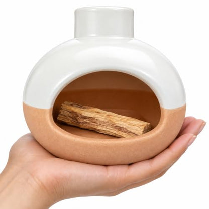 Mini Ceramic Palo Santo & Incense Holder - Modern Boho Aromatherapy Burner