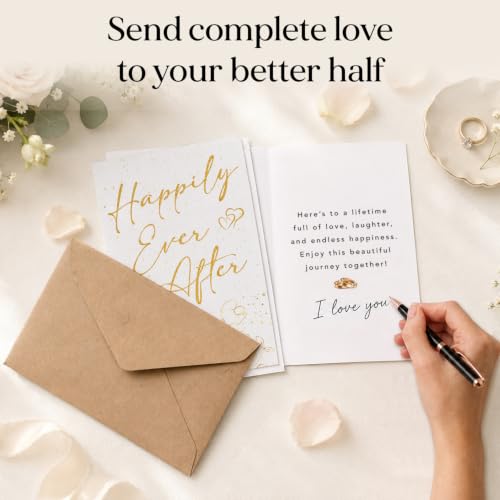 Wedding Congratulations Card for Couples - Romantic Gift with Envelope - Variation of Wedding