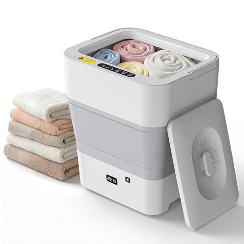 White Foldable Towel Warmer 30L with Timer for Bathroom & Spa