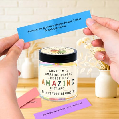 Positive Affirmations Jar - Reminder Gift for Women - You Are Awesome