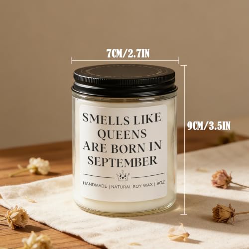 September Birthday Candle for Women Men - 20th 30th 40th Gifts - Variation of THIS listing
