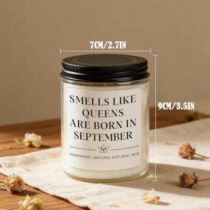 September Birthday Candle for Women Men - 20th 30th 40th Gifts - Variation of THIS listing