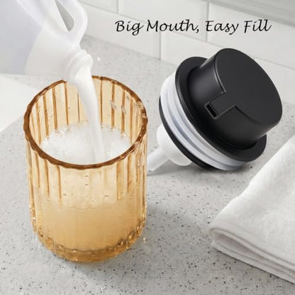 Black Amber Glass Foaming Soap Dispenser 8oz - 2 Pack