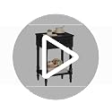 Nightstand with Drawer – Wooden Leg Bedside Table with Lower Shelf