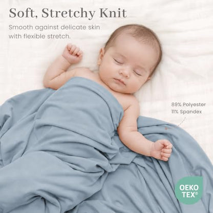 Baby Swaddle Blanket 2-Pack 41x41 Inches Soft Stretch Receiving Blankets
