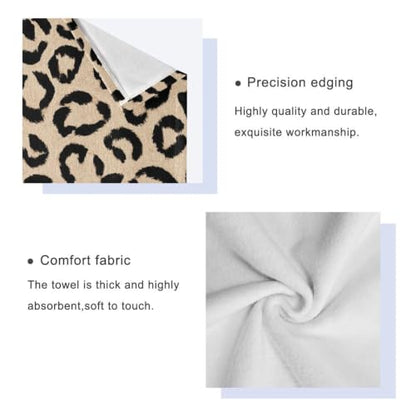 ALAZA Beige Leopard Spots Towel Set - 3 Piece Bathroom Linen Multi13