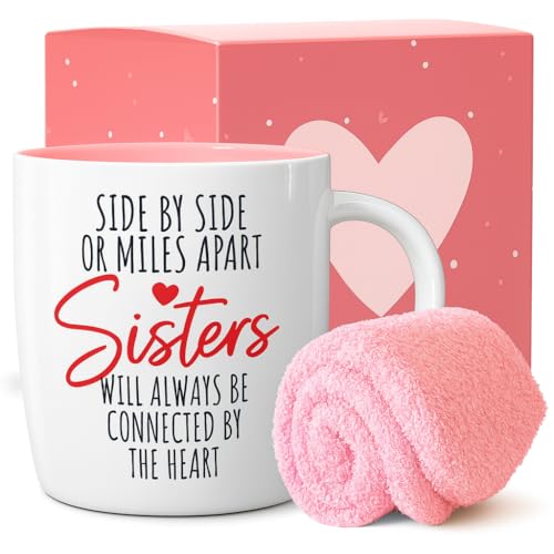 Best Sister Ever Coffee Mug and Cozy Socks Gift Set - 13oz Ceramic