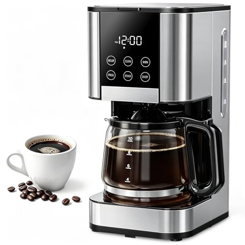 13.19 Inch Programmable 10-Cup Coffee Maker with Strong Brew & Keep Warm