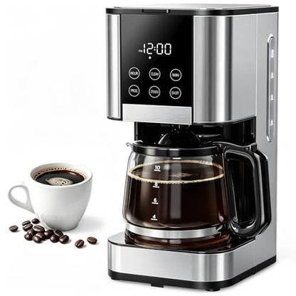 13.19 Inch Programmable 10-Cup Coffee Maker with Strong Brew & Keep Warm