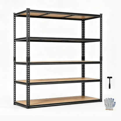 OUTLANE Heavy Duty 5-Tier Garage Shelving Rack 2500 lbs Adjustable Storage