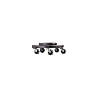 Rubbermaid Commercial RCP264000BK Products Brute Round Twist on/Off Dolly, 250lb Capacity, 18Dia x 6 5/8H, Black