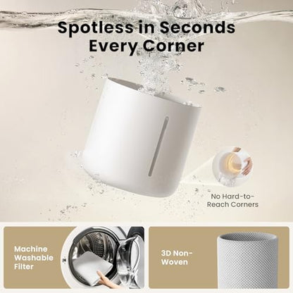 Provirtec MistFree Evaporative Humidifier for Bedroom - Easy to Clean, Auto Mode