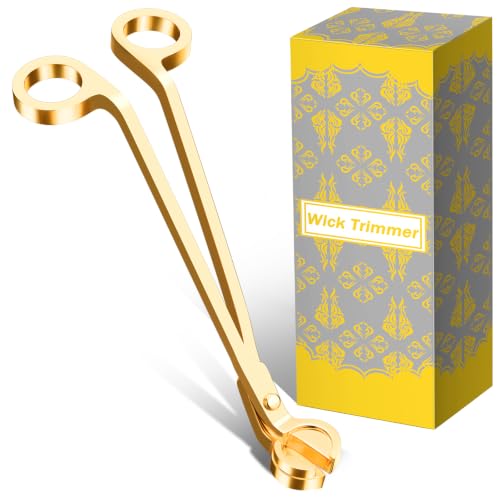 Stainless Steel Candle Wick Trimmer Cutter with Gold Finish - Easy to Use