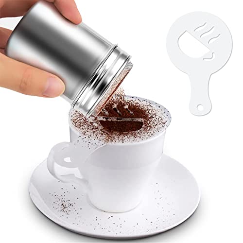 Artcome 12oz/350ml Stainless Steel Milk Frothing Pitcher with Measurement Inside - Cappuccino Pitcher Pouring Jug Espresso Cup - Perfect for Espresso Machines, Milk Frothers, Latte Art (33 PCS)