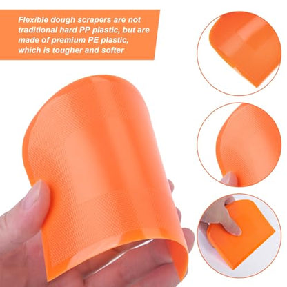 Flexible Dough Scraper & Cutter Set - 5-Piece Kitchen Utensils for Baking