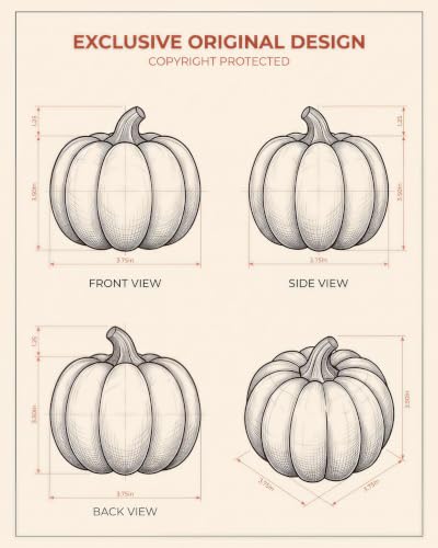 Cream Sage Orange 3-Pack Fall Decor Resin Pumpkin Decorations Indoor