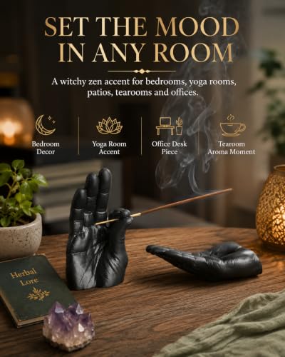 Palm-Shaped Incense Holder Burner for Sticks - Artistic Hand Sculpture Decor