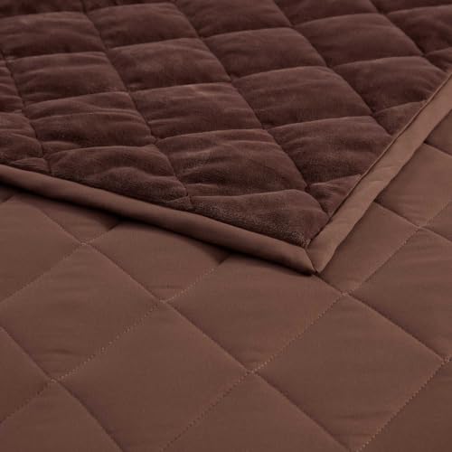Queen Reversible Quilt Set with Matching Shams - Hendrick Brown Bedding