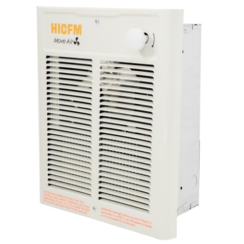 Wall Mount Electric Space Heater 1500W with Thermostat Fast Heating 120V