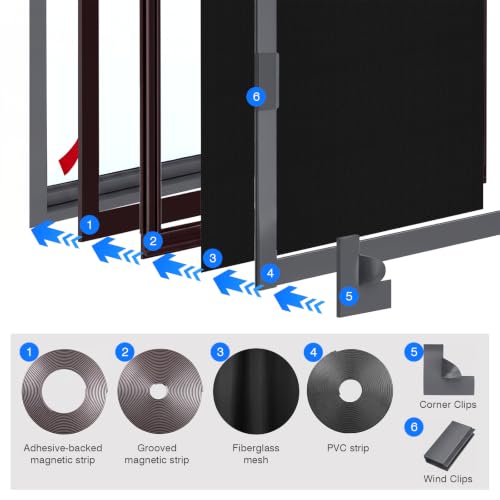 39x59 Inch Magnetic Blackout Window Cover - Fully Enclosed, Draft-Proof, Insulated