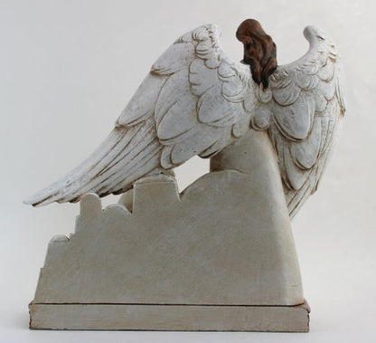Nativity Angel Figurine - 8-Inch Christmas Religious Decor - Variation of Nativity Angel