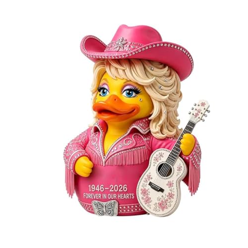 Dolly Duck Figurine - Country Chic Memorial Duck for Music Lovers - Variation #01