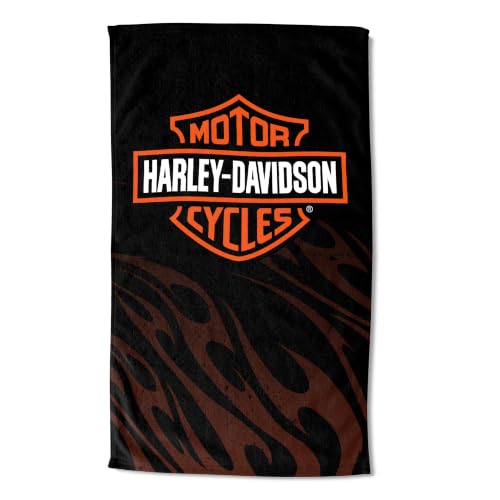 Harley-Davidson Grunge Flames Sand Free Beach Towel 35 x 60 in - Rider Style